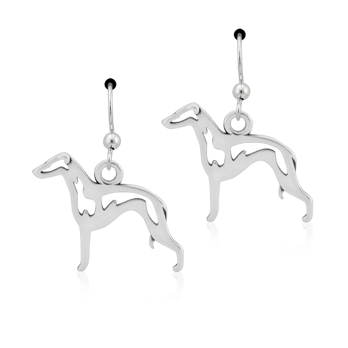 Sterling Silver Italian Greyhound Earrings