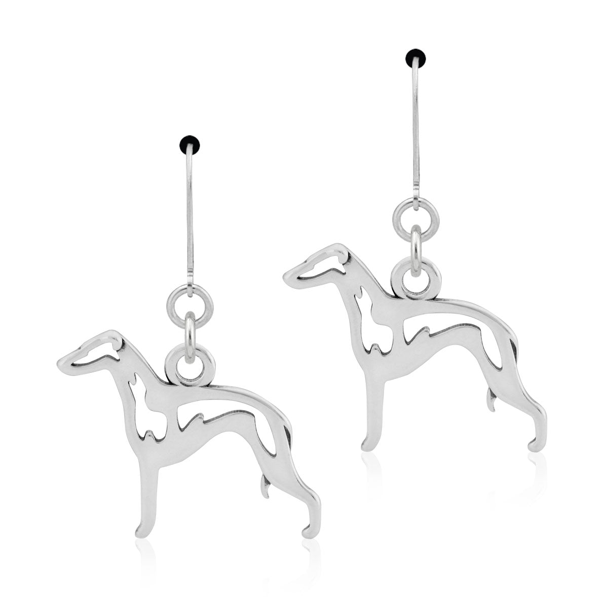 Sterling Silver Italian Greyhound Earrings