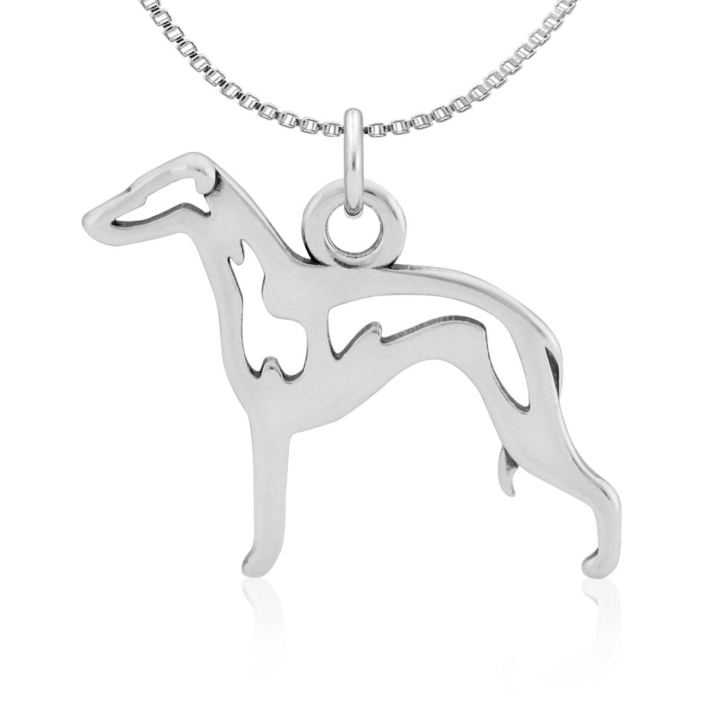 Sterling Silver Italian Greyhound Necklace Jewelry