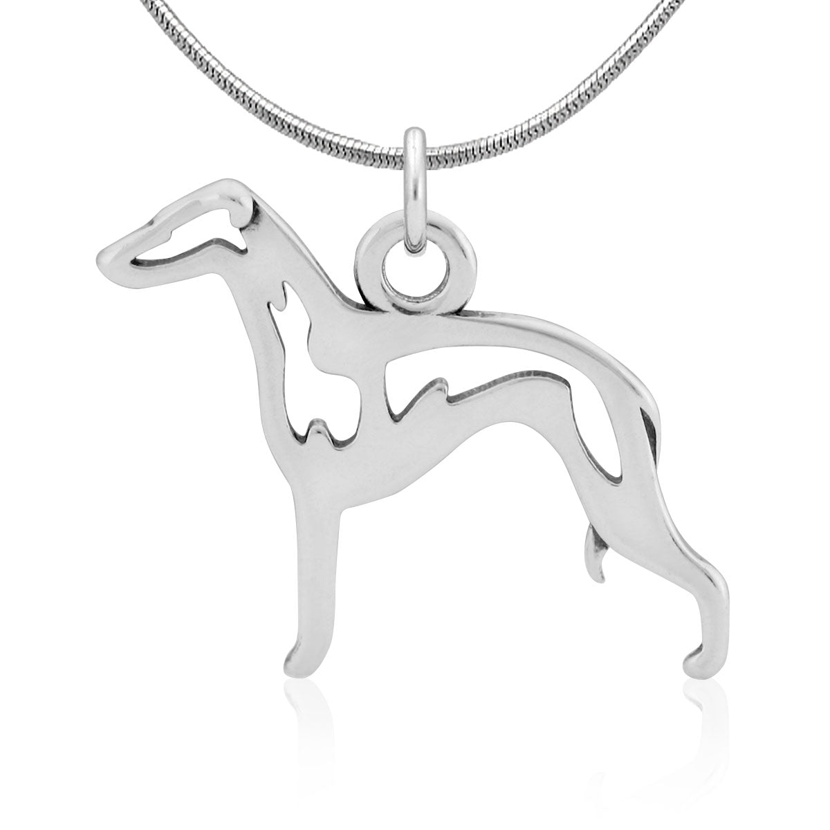 Sterling Silver Italian Greyhound Necklace Jewelry