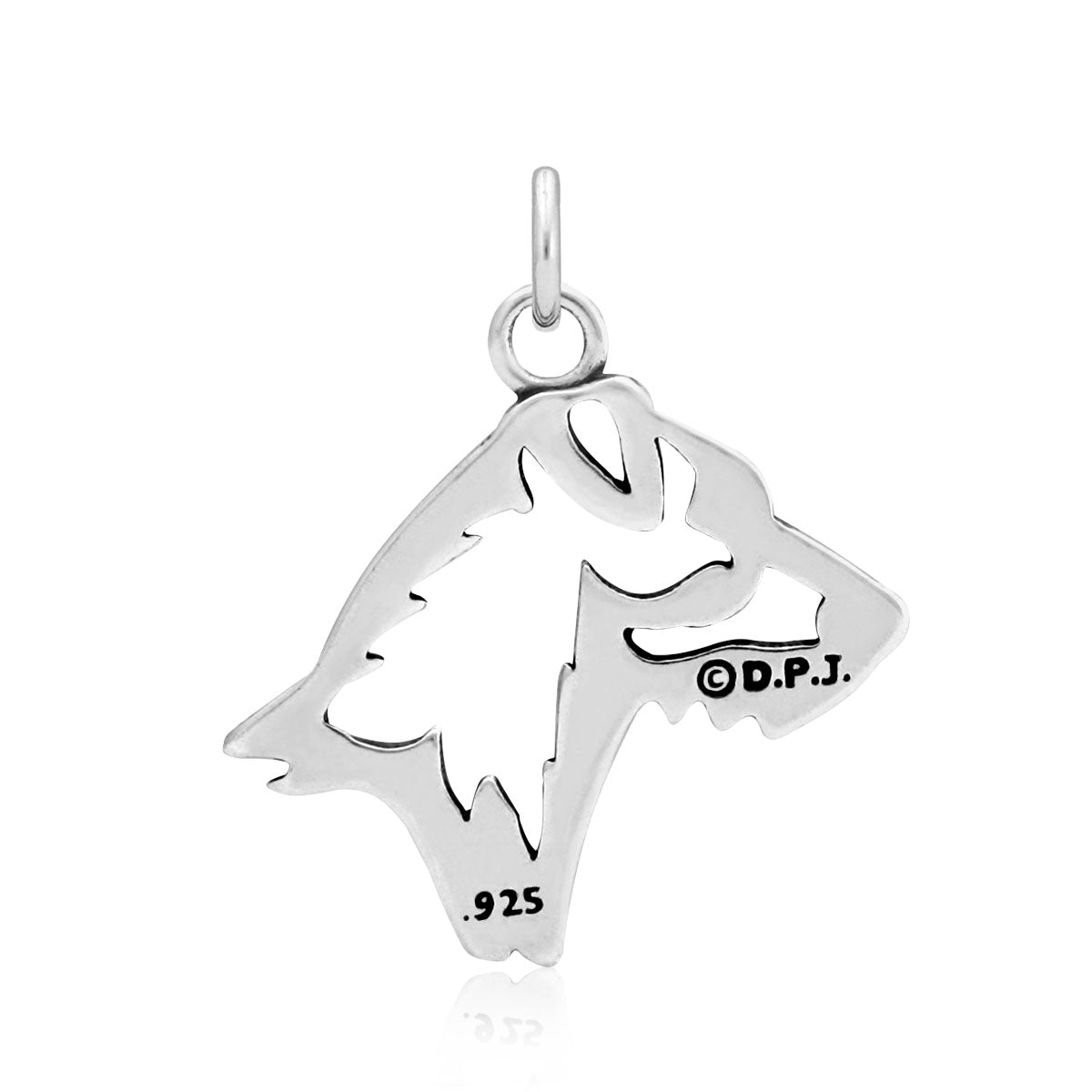 Jack Russell Terrier Necklace in Sterling Silver, Broken Coat