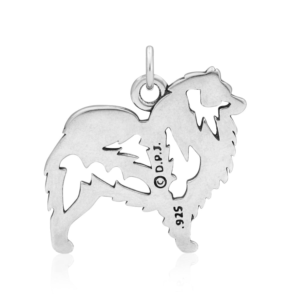 Sterling Silver Keeshond Necklace Jewelry