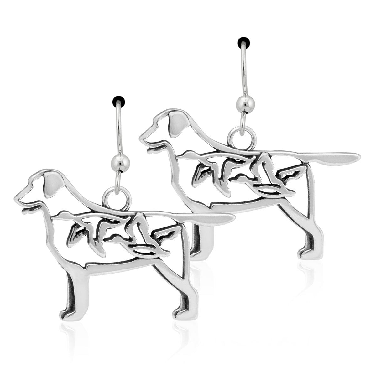Sterling Silver Labrador Retriever Earrings