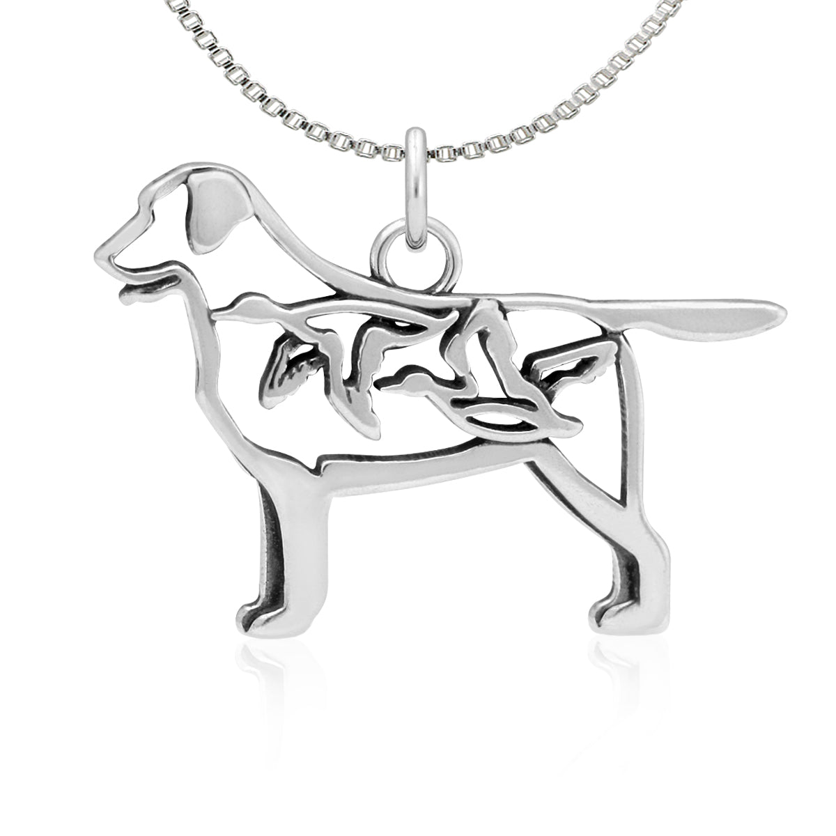 Sterling Silver Labrador Retriever Necklace Jewelry