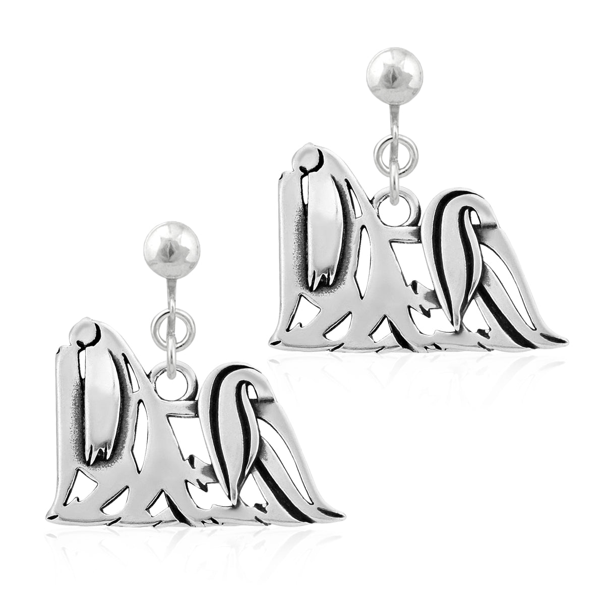 Sterling Silver Maltese Earrings