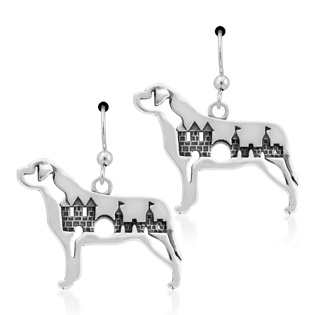 Sterling Silver Mastiff Earrings