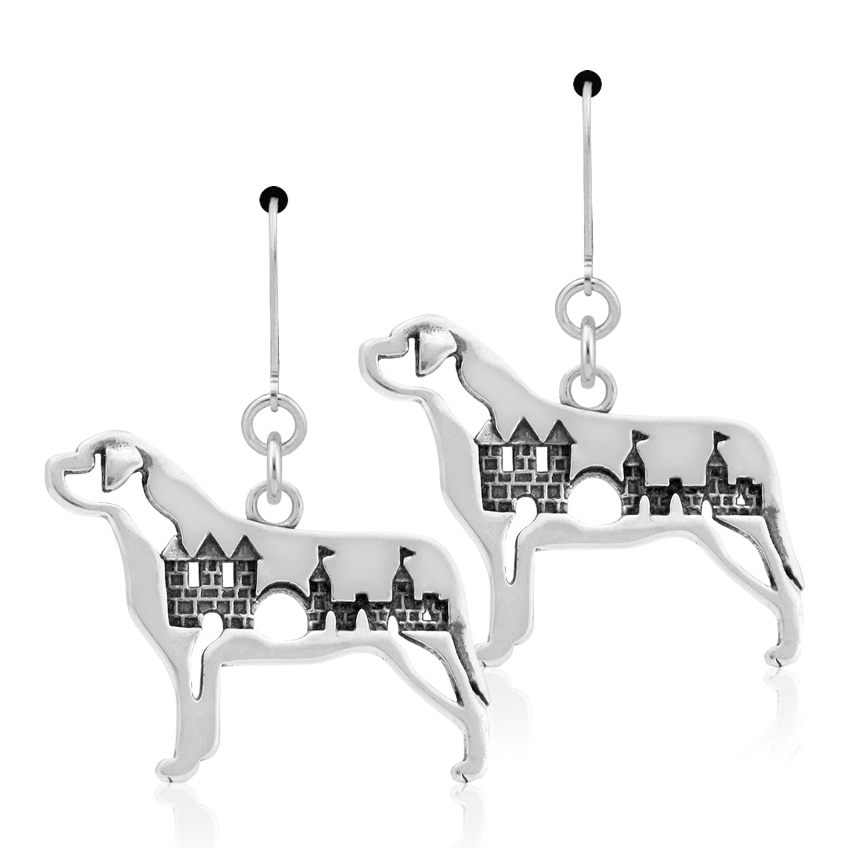 Sterling Silver Mastiff Earrings