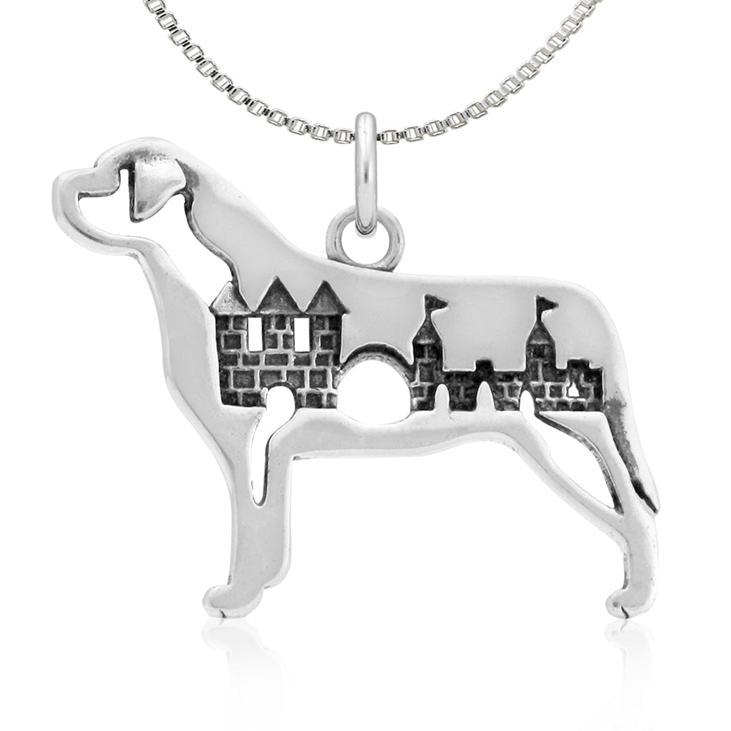 Sterling Silver Mastiff Necklace Jewelry