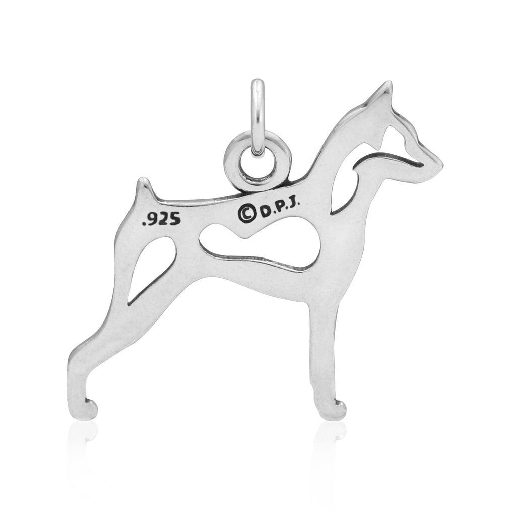 Sterling Silver Miniature Pinscher Necklace Jewelry