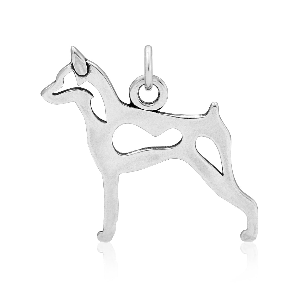 Sterling Silver Miniature Pinscher Necklace Jewelry