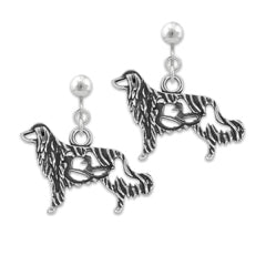 Sterling Silver Nederlandse Kooikerhondje Earrings