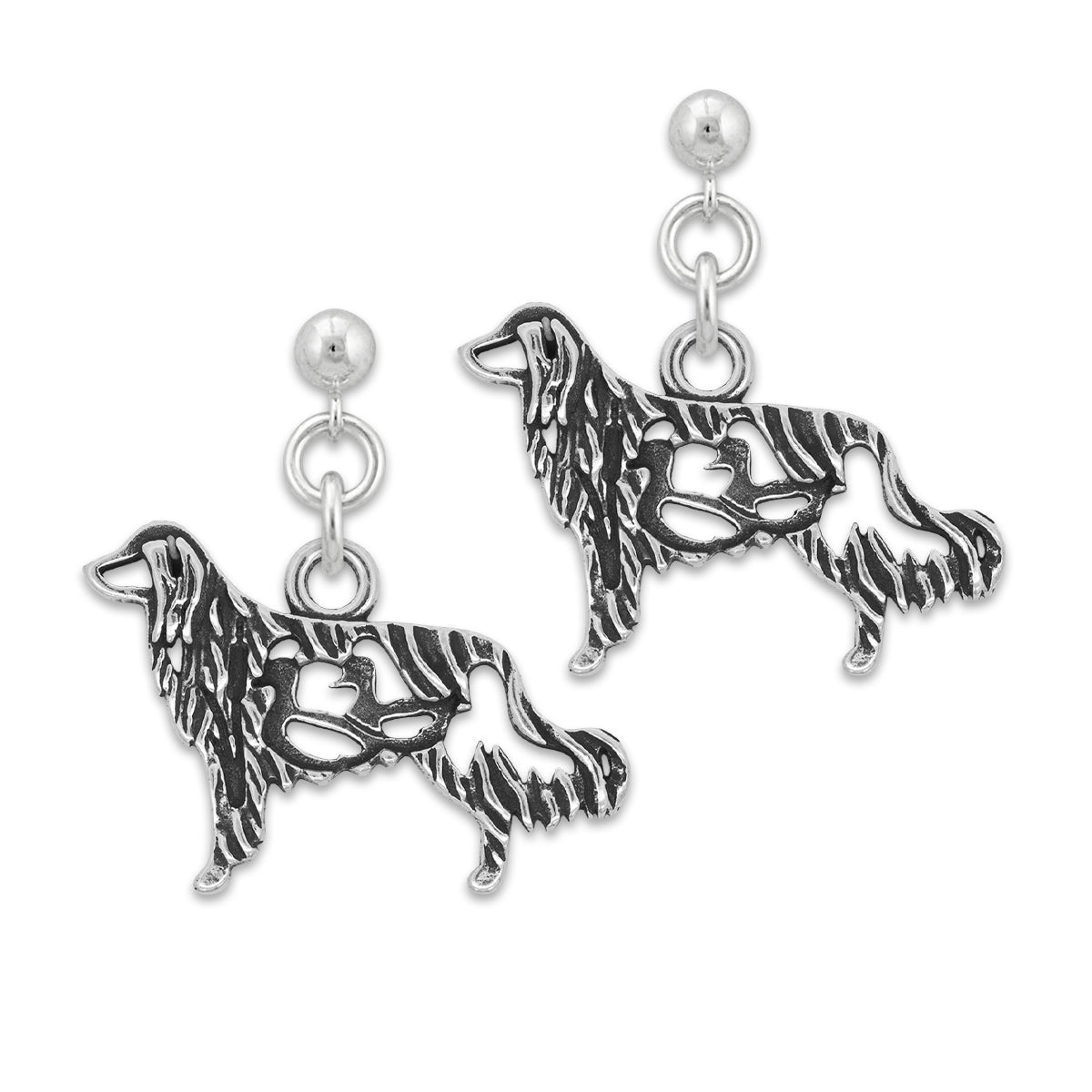 Sterling Silver Nederlandse Kooikerhondje Earrings