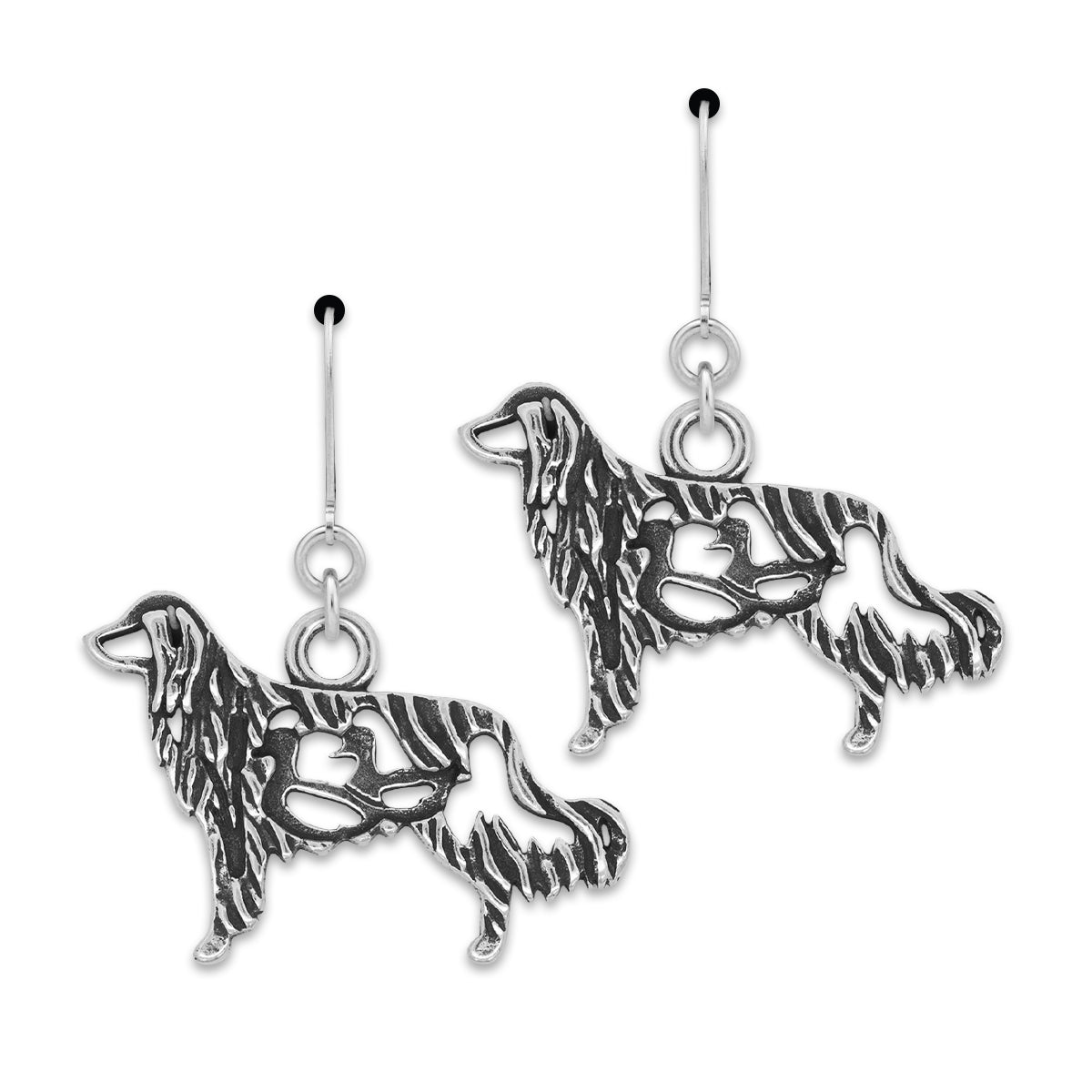 Sterling Silver Nederlandse Kooikerhondje Earrings