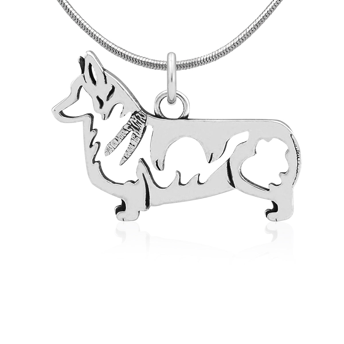 Sterling Silver Pembroke Welsh Corgi Necklace Jewelry