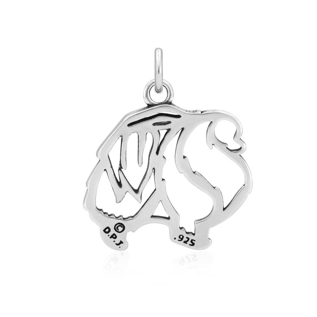 Sterling Silver Pomeranian Necklace Jewelry