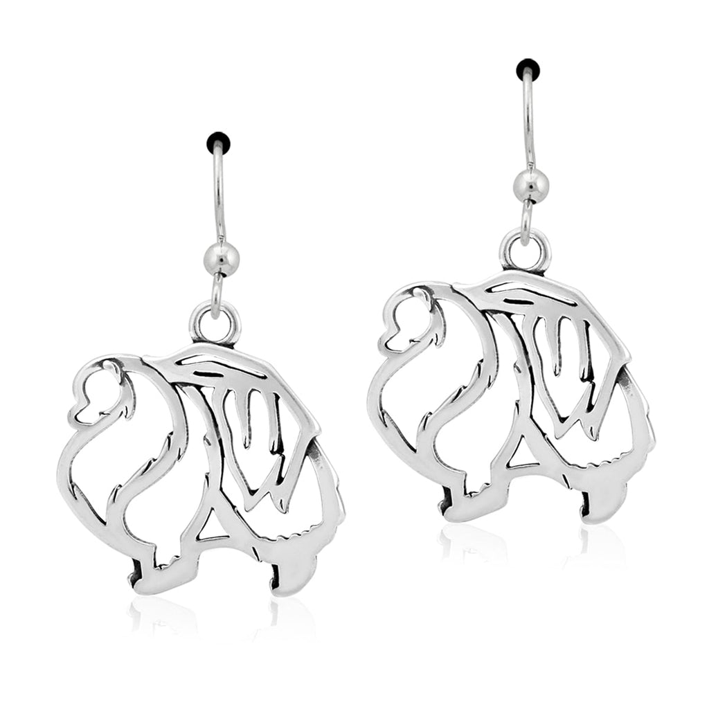 Sterling Silver Pomeranian Earrings