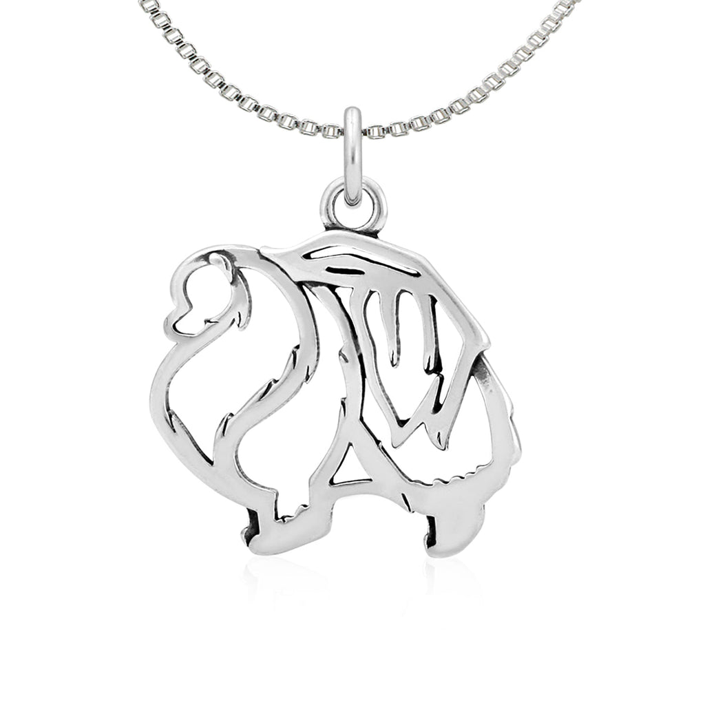 Sterling Silver Pomeranian Necklace Jewelry