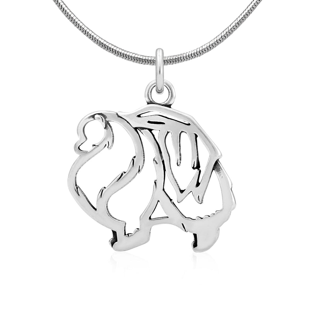 Sterling Silver Pomeranian Necklace Jewelry
