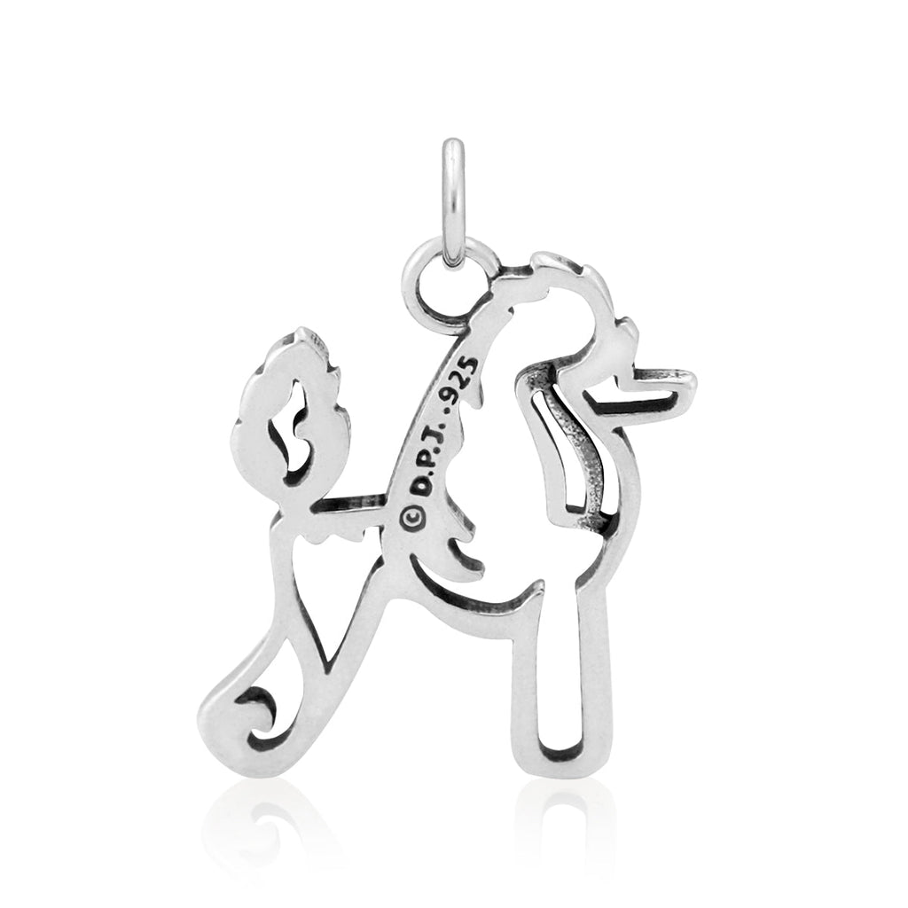 Sterling Silver Poodle Necklace Jewelry