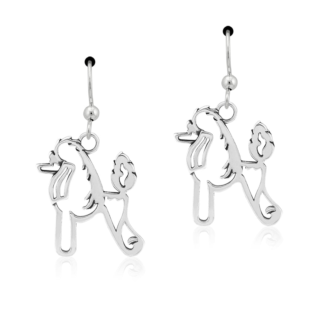 Sterling Silver Poodle Earrings