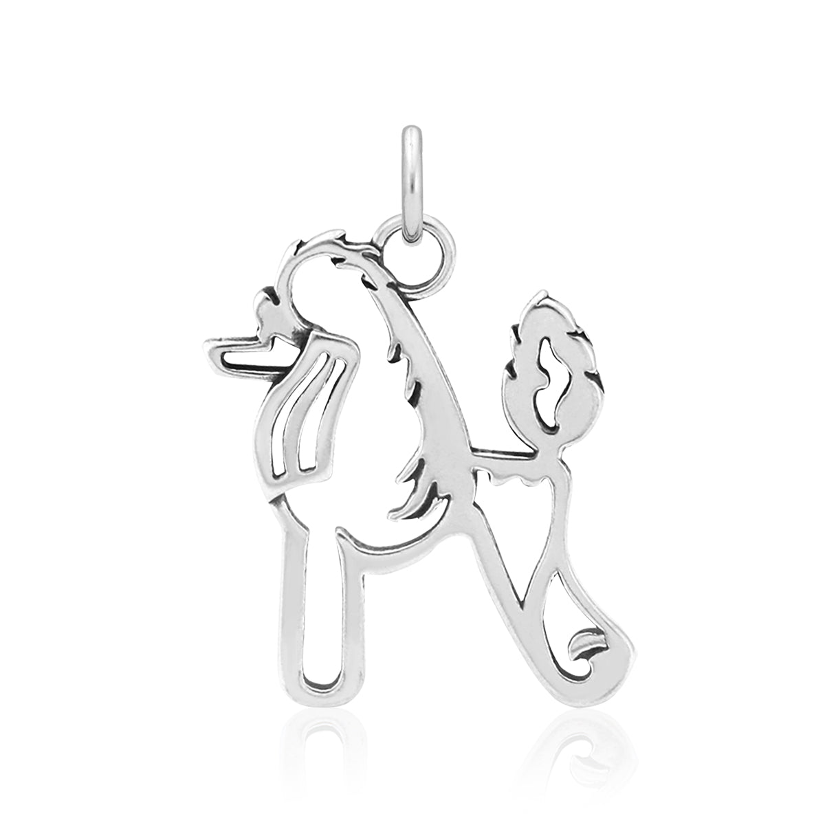 Sterling Silver Poodle Necklace Jewelry
