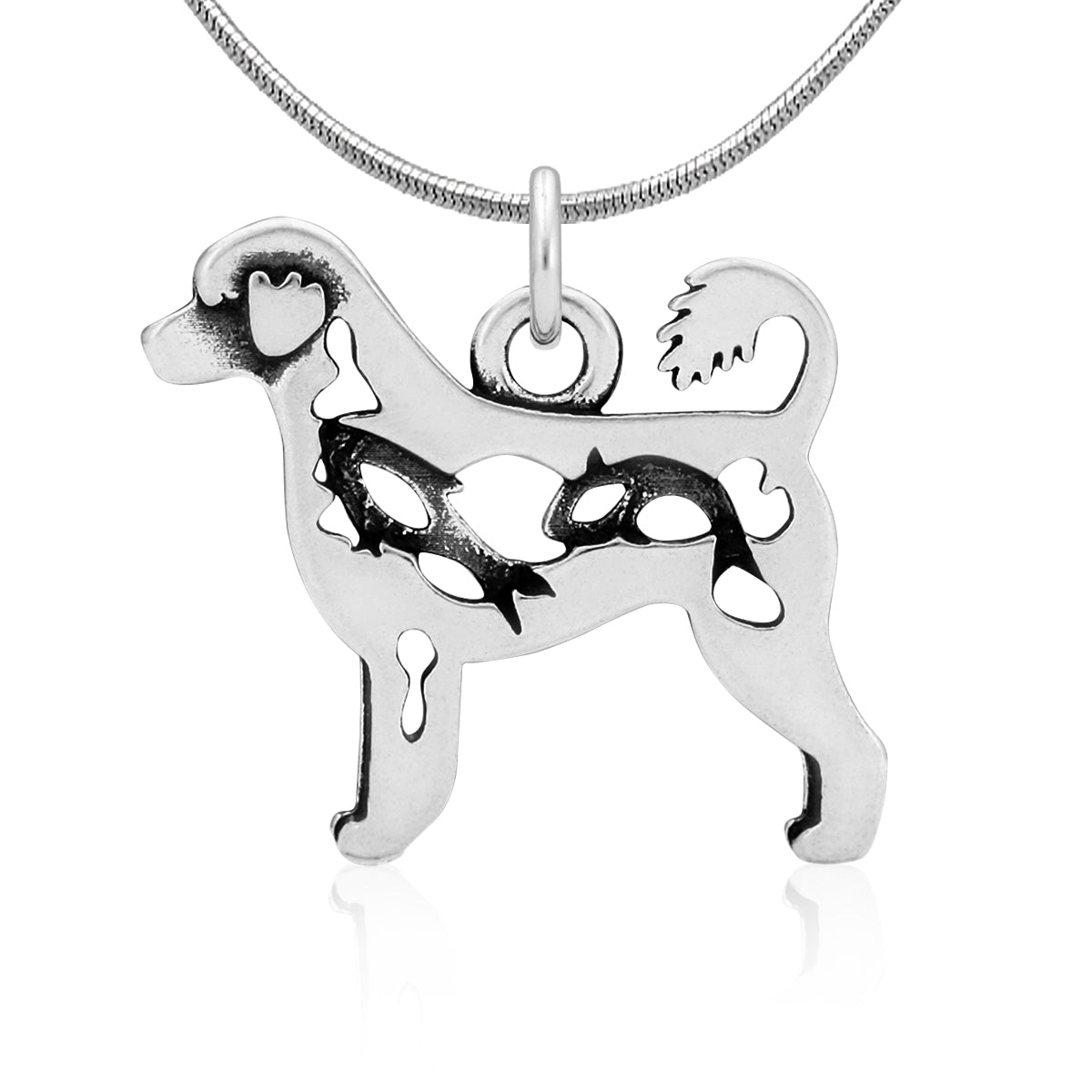 Sterling Silver Portuguese Water Dog Necklace Jewelry