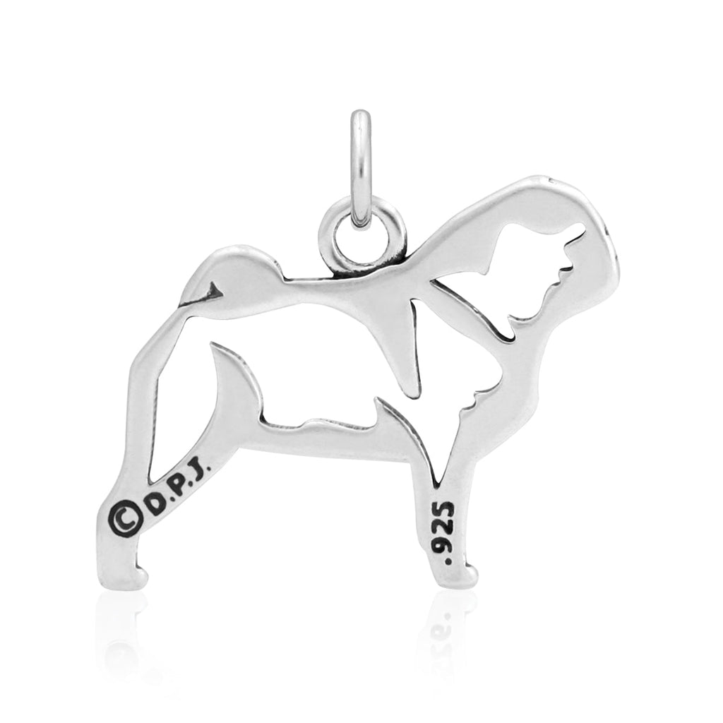 Sterling Silver Pug Necklace Jewelry