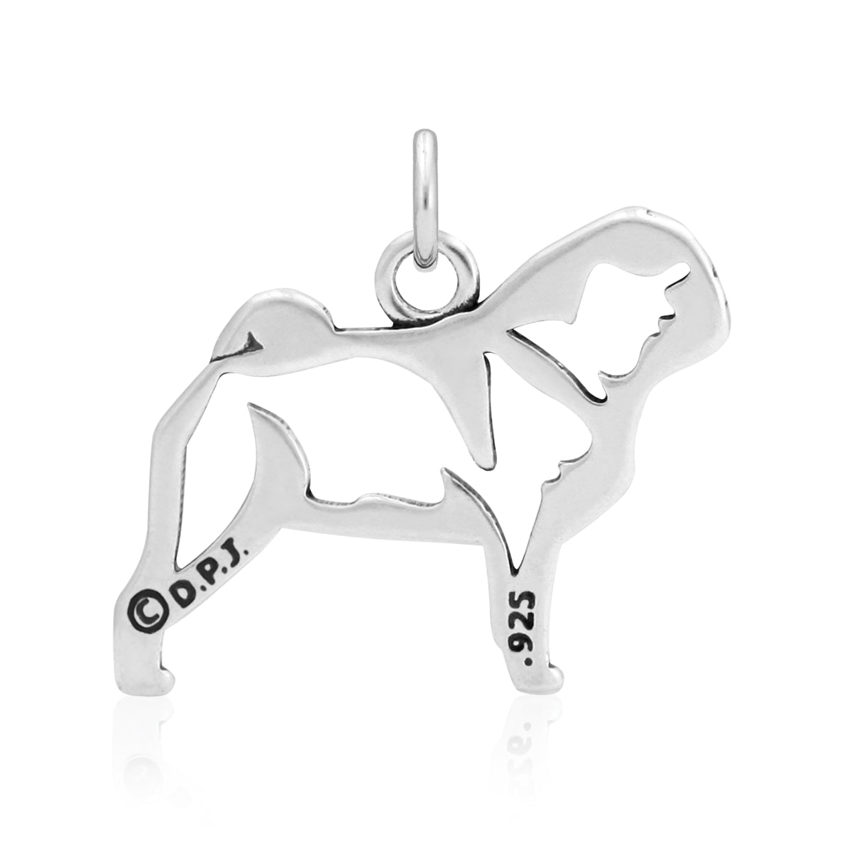 Sterling Silver Pug Necklace Jewelry
