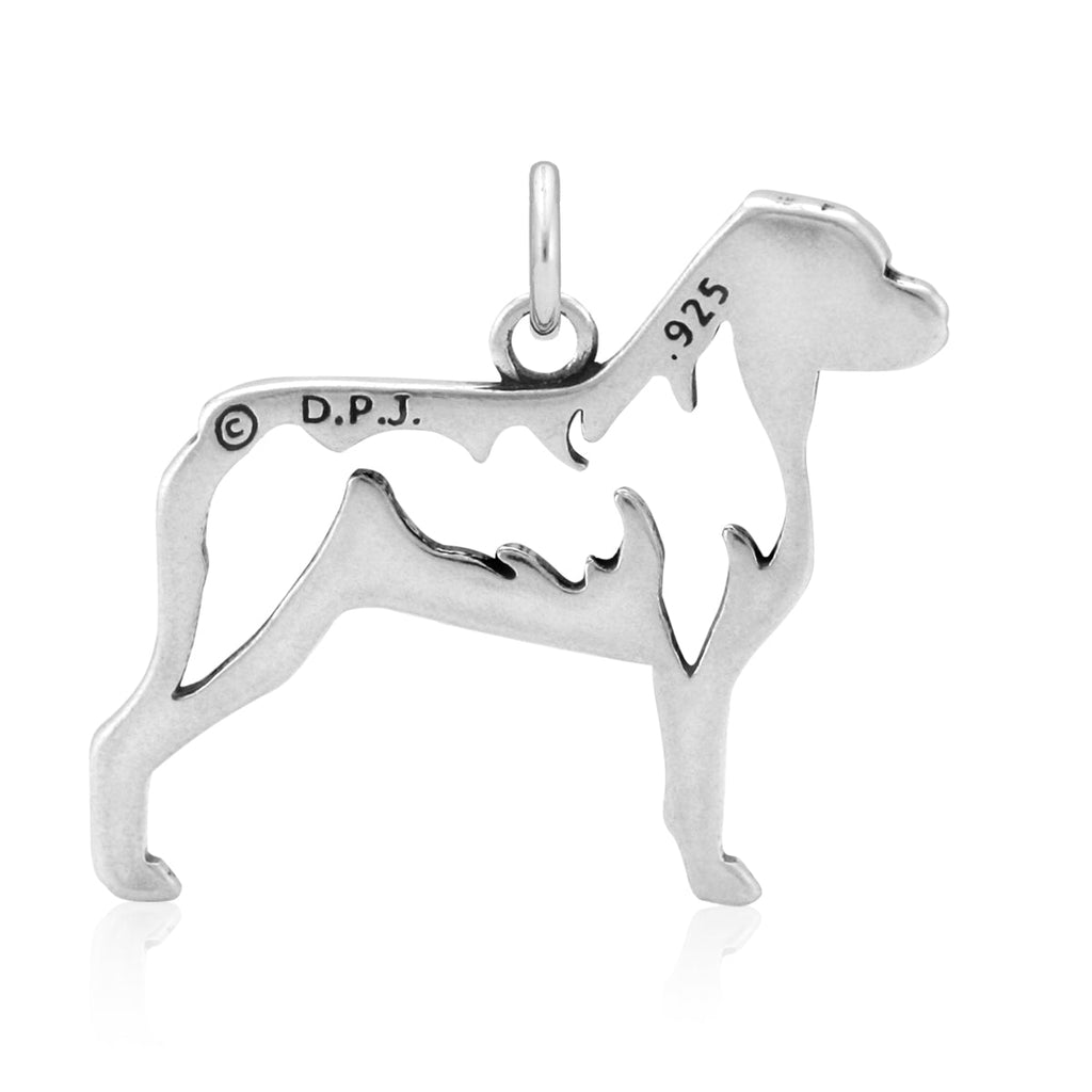 Sterling Silver Rottweiler Necklace Jewelry