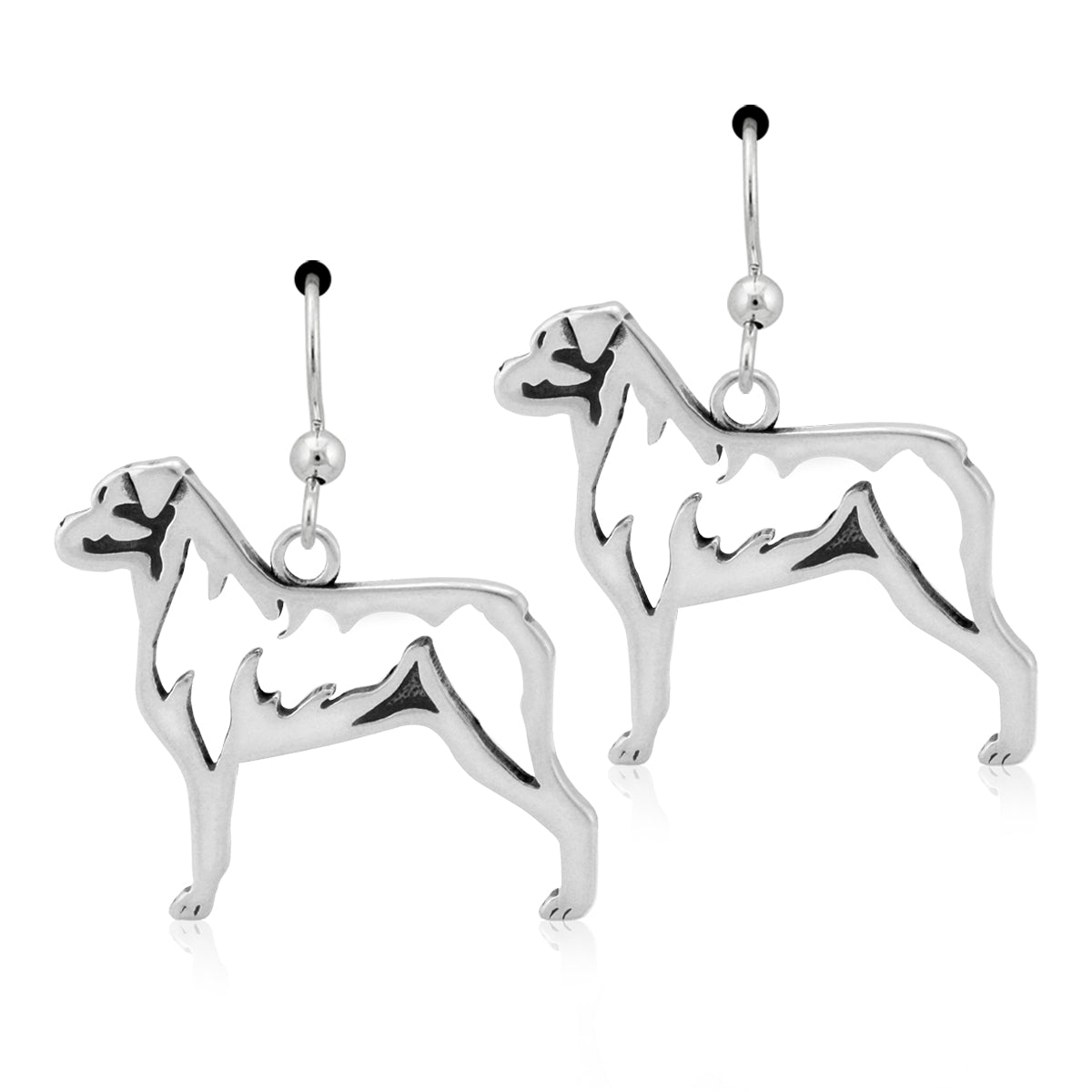 Sterling Silver Rottweiler Earrings