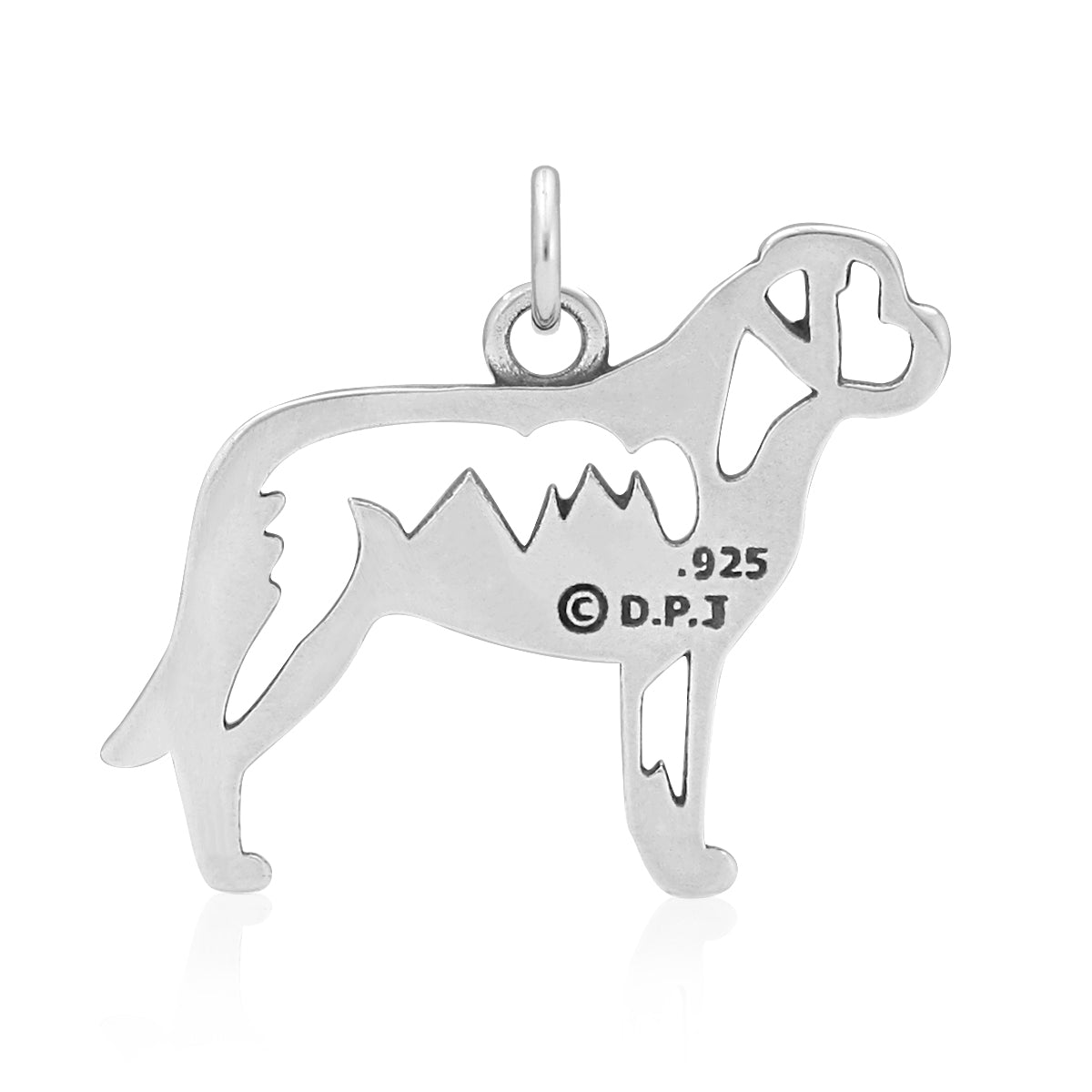 Sterling Silver Saint Bernard Necklace Jewelry