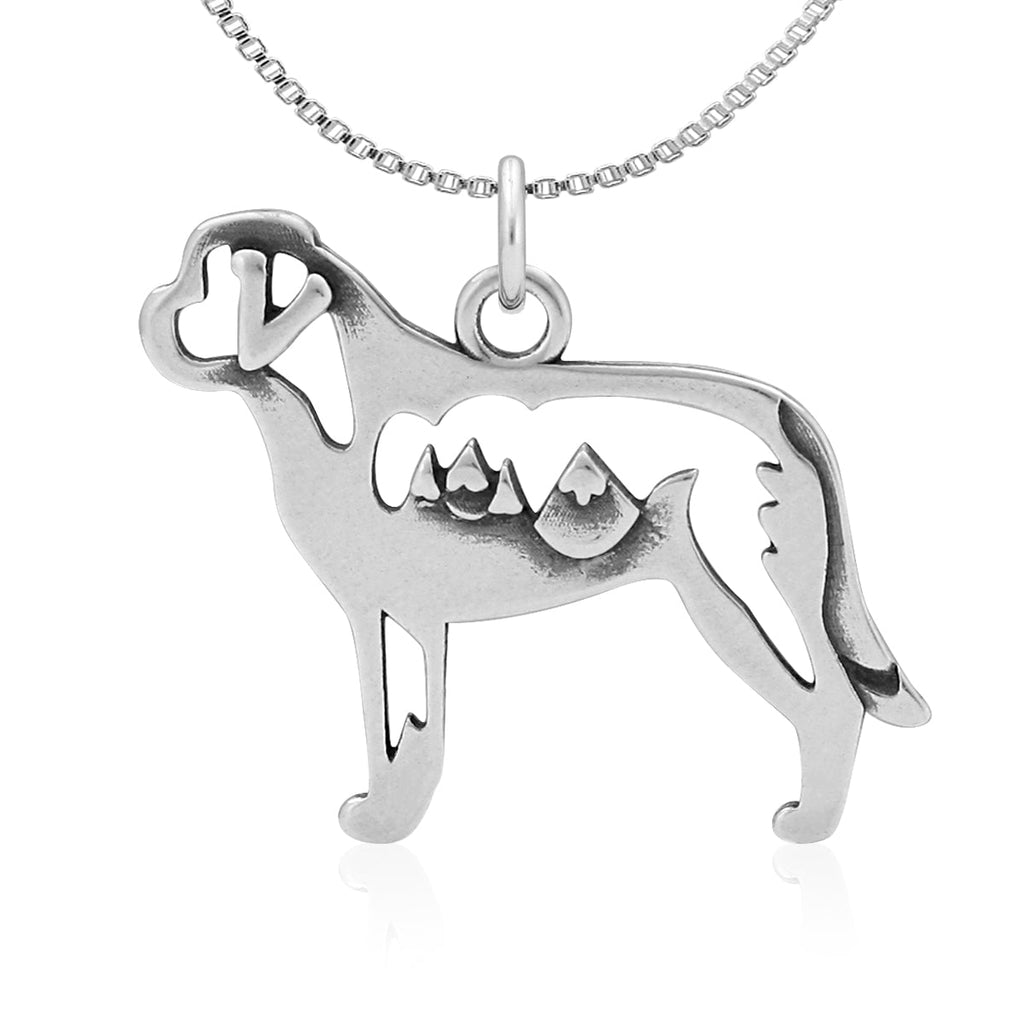 Sterling Silver Saint Bernard Necklace Jewelry