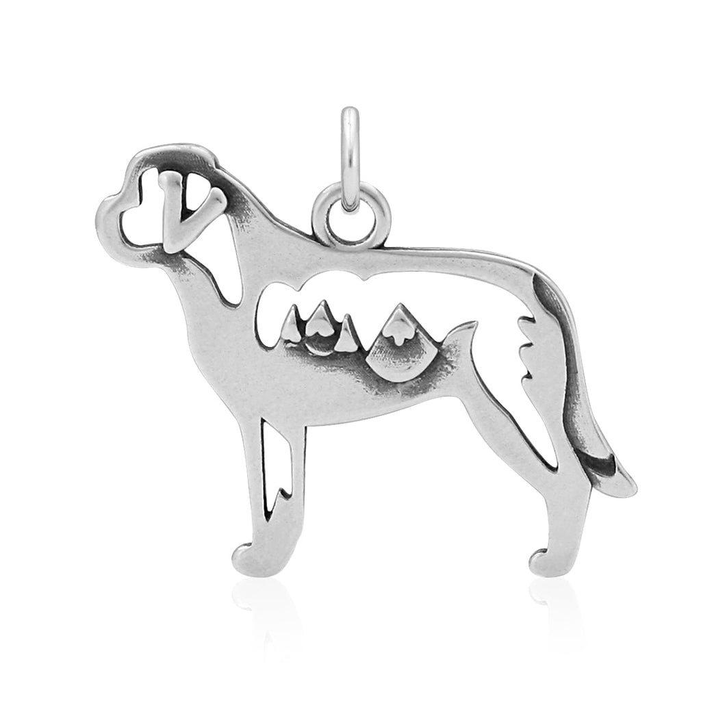 Sterling Silver Saint Bernard Necklace Jewelry