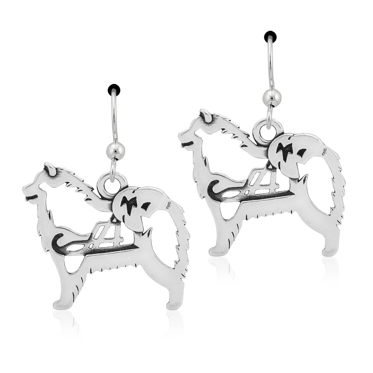 Sterling Silver Samoyed Earrings