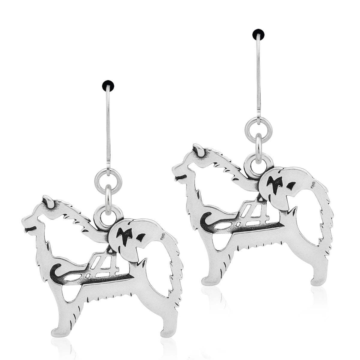 Sterling Silver Samoyed Earrings