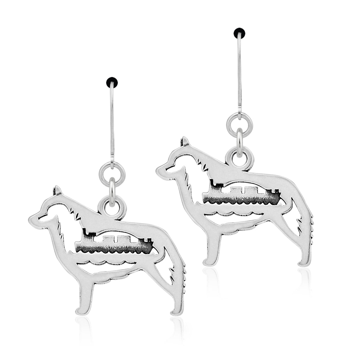 Sterling Silver Schipperke Earrings