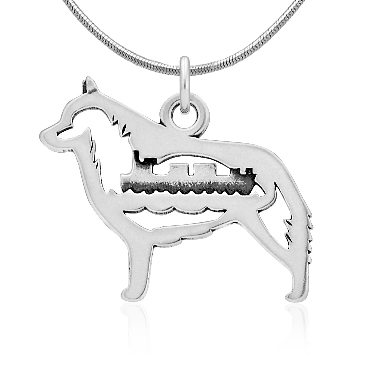 Sterling Silver Schipperke Necklace Jewelry