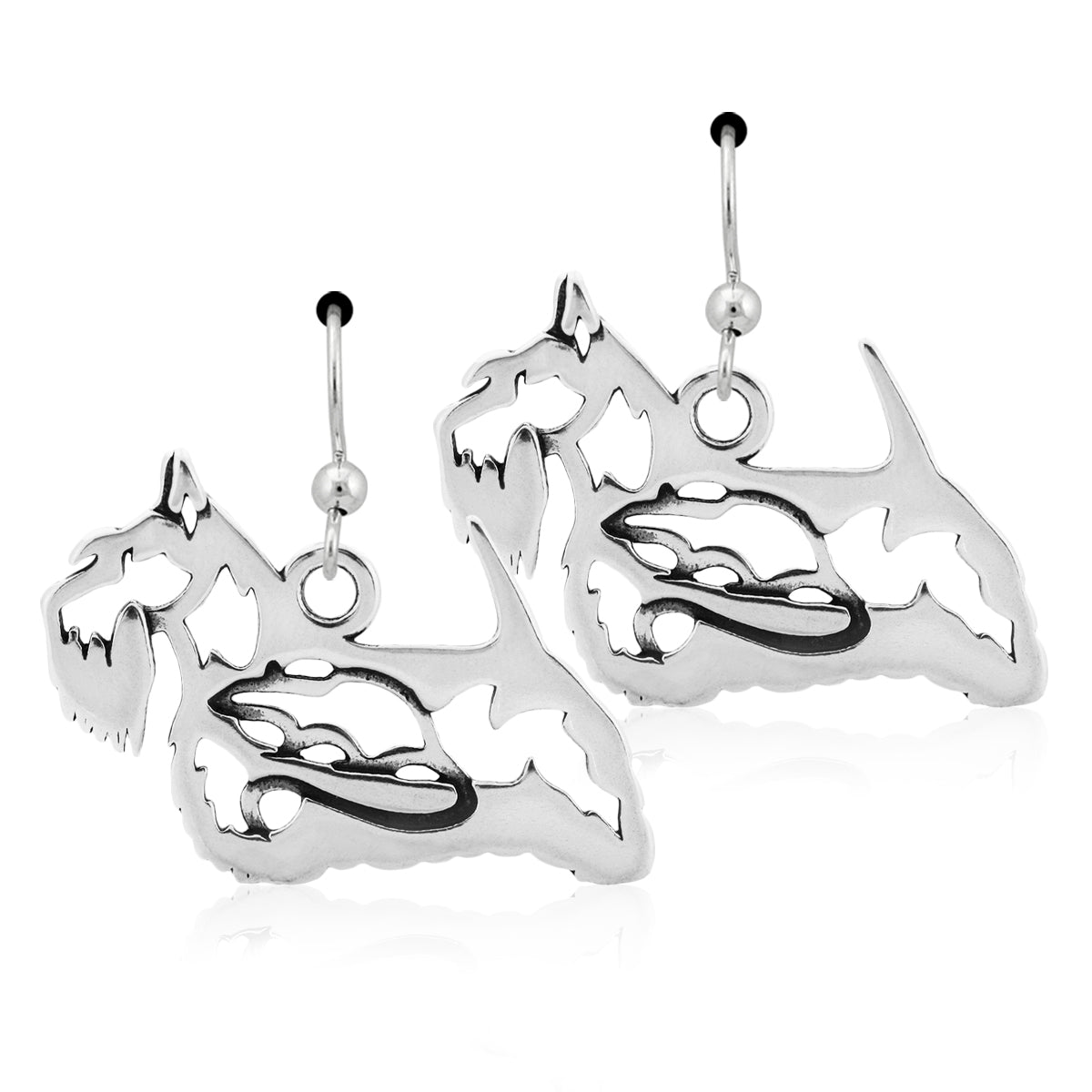 Sterling Silver Scottish Terrier Earrings