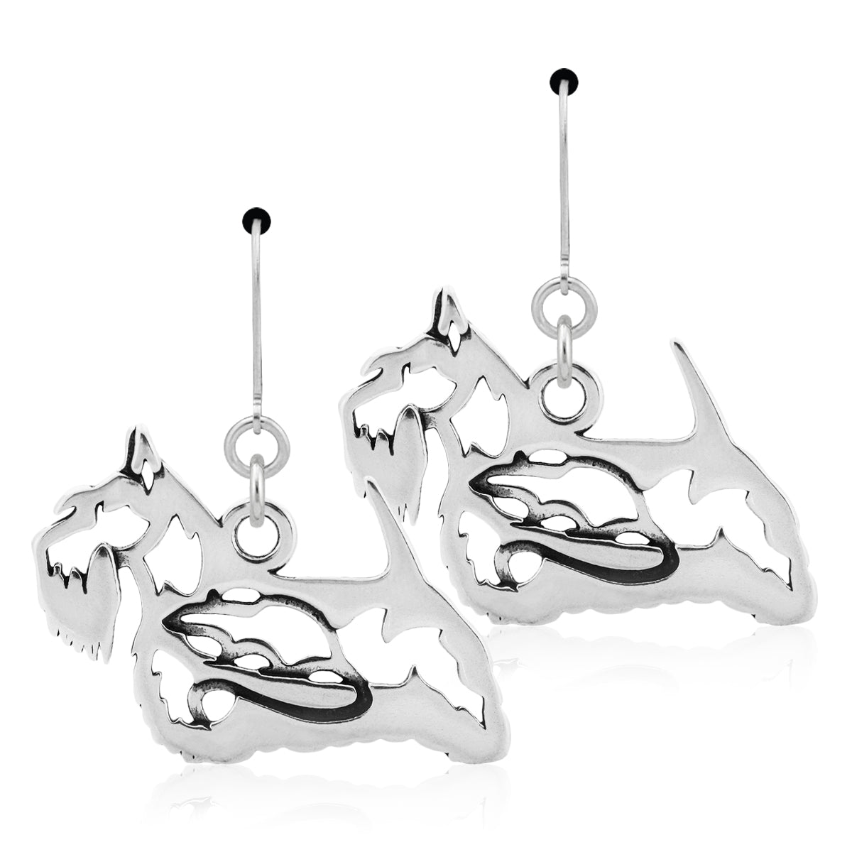 Sterling Silver Scottish Terrier Earrings