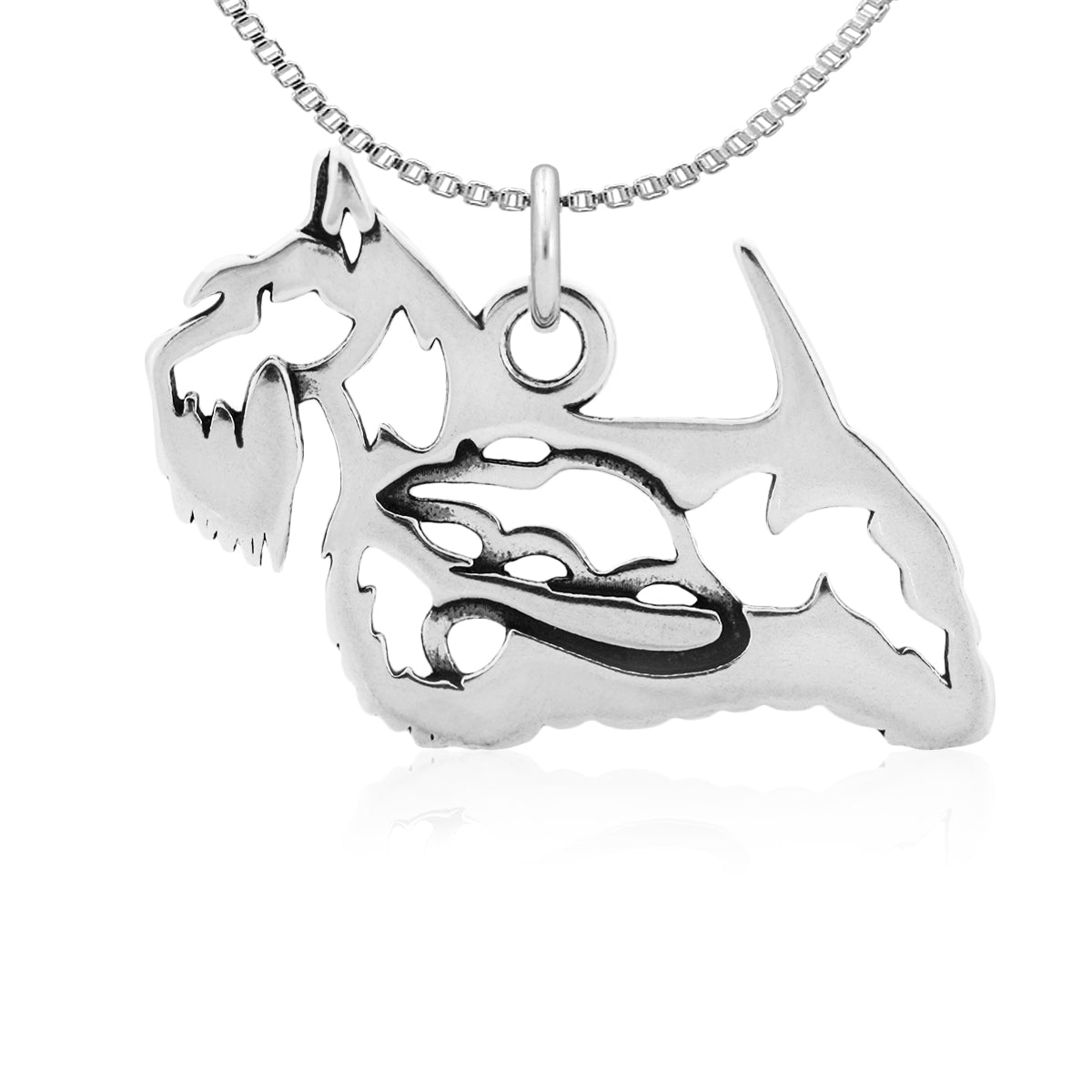 Sterling Silver Scottish Terrier Necklace Jewelry