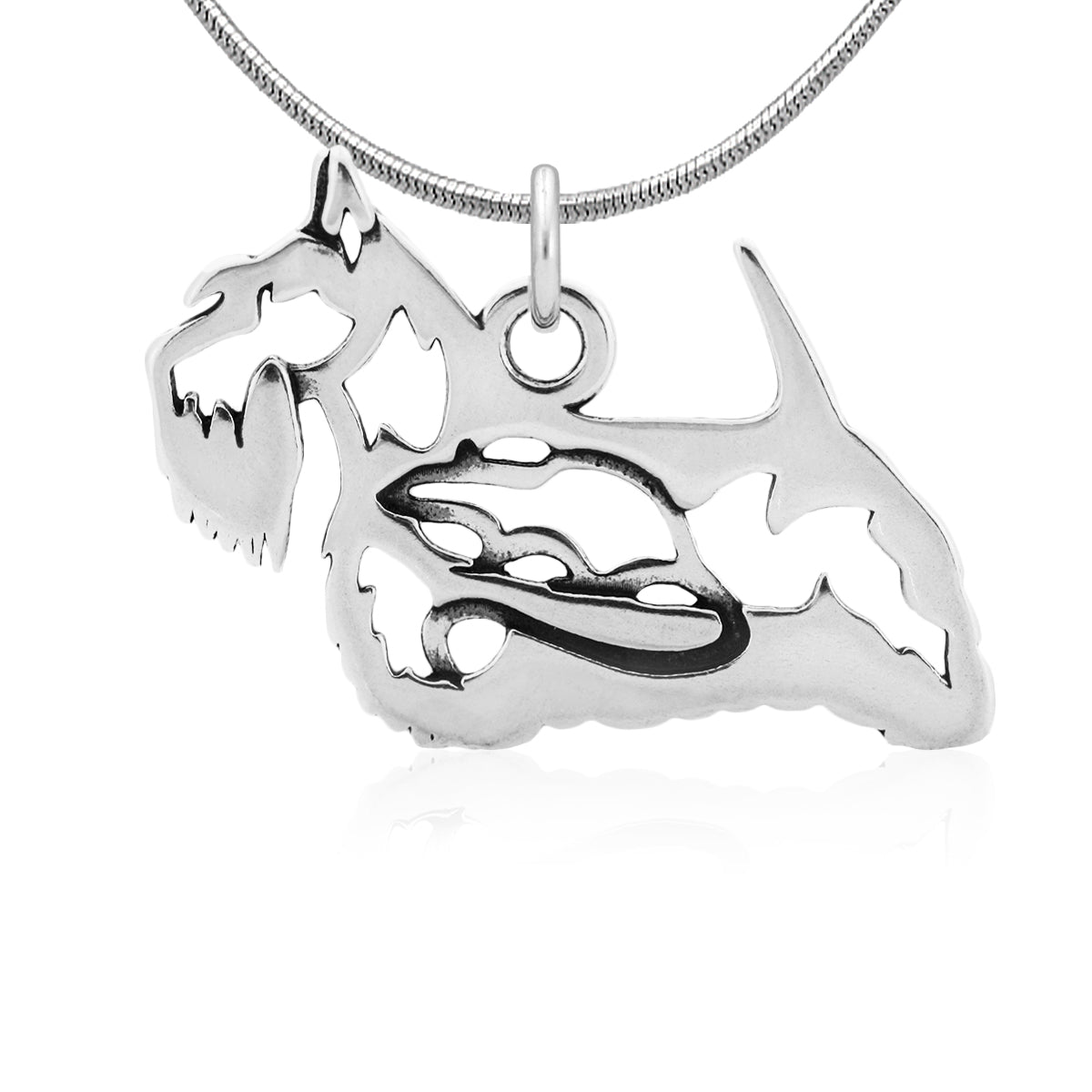 Sterling Silver Scottish Terrier Necklace Jewelry
