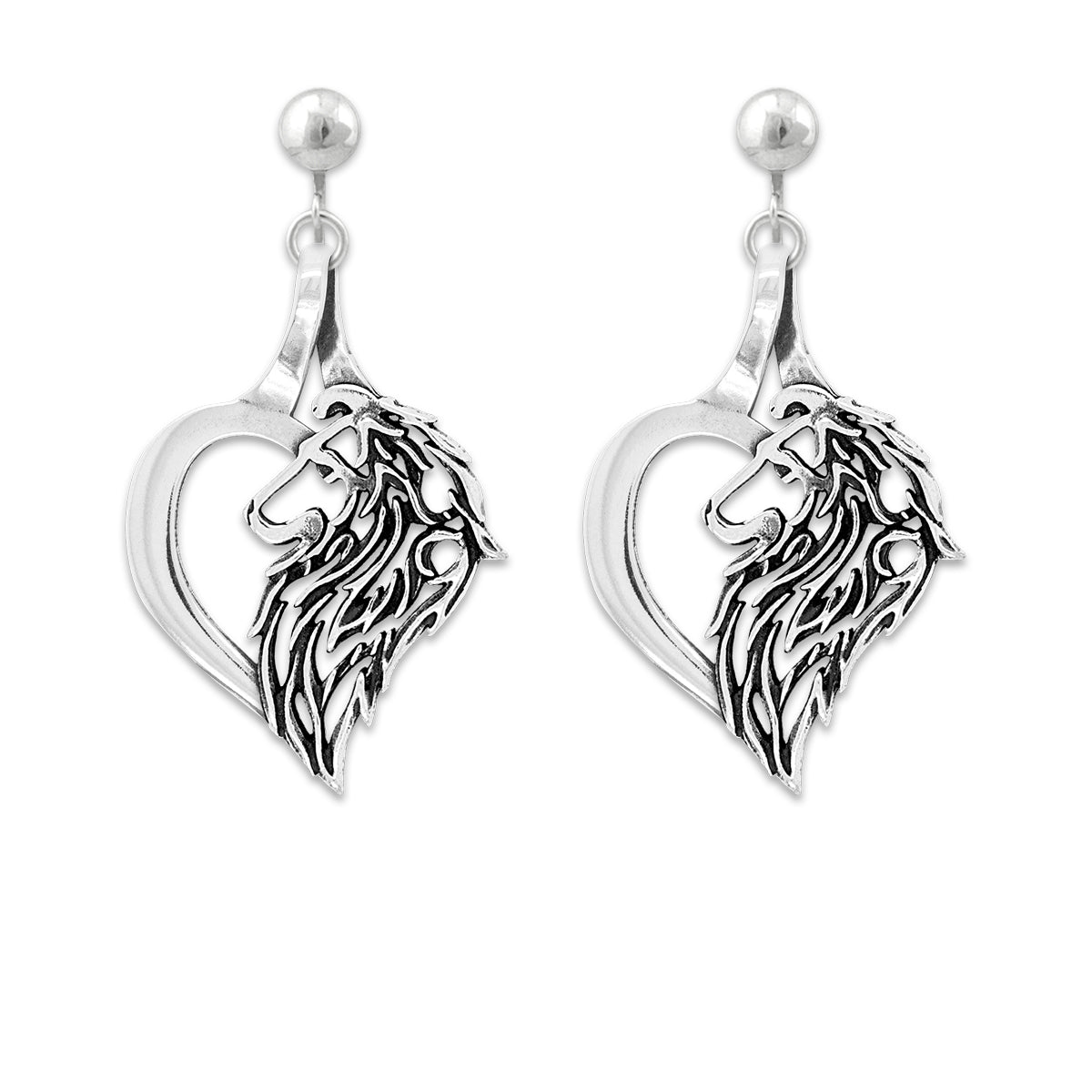 Shetland Sheepdog Heart Earrings