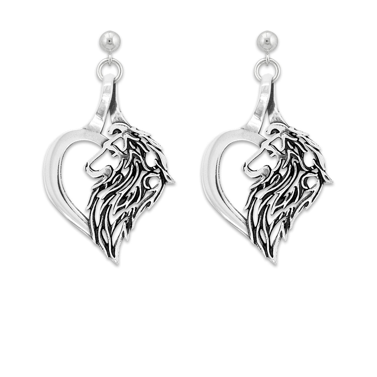 Shetland Sheepdog Heart Earrings