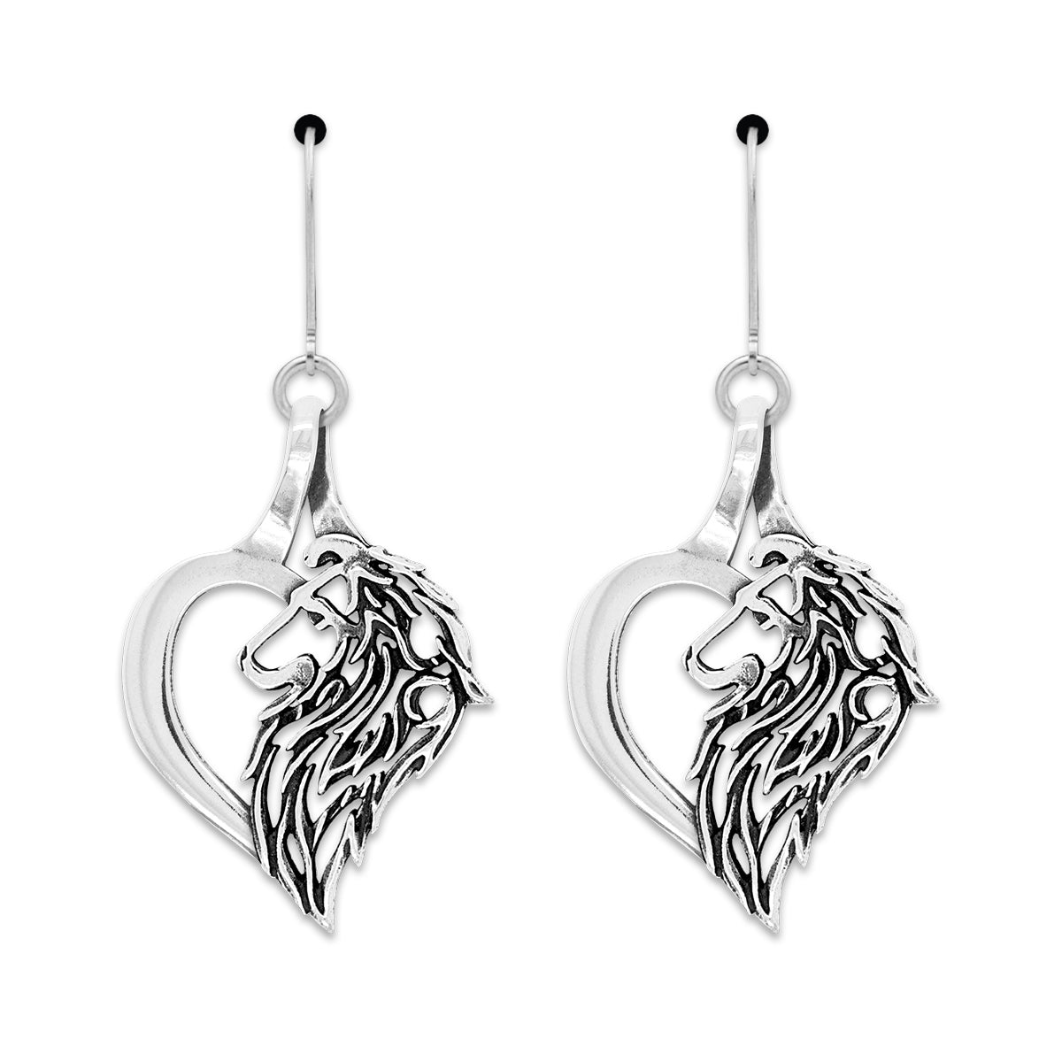 Shetland Sheepdog Heart Earrings
