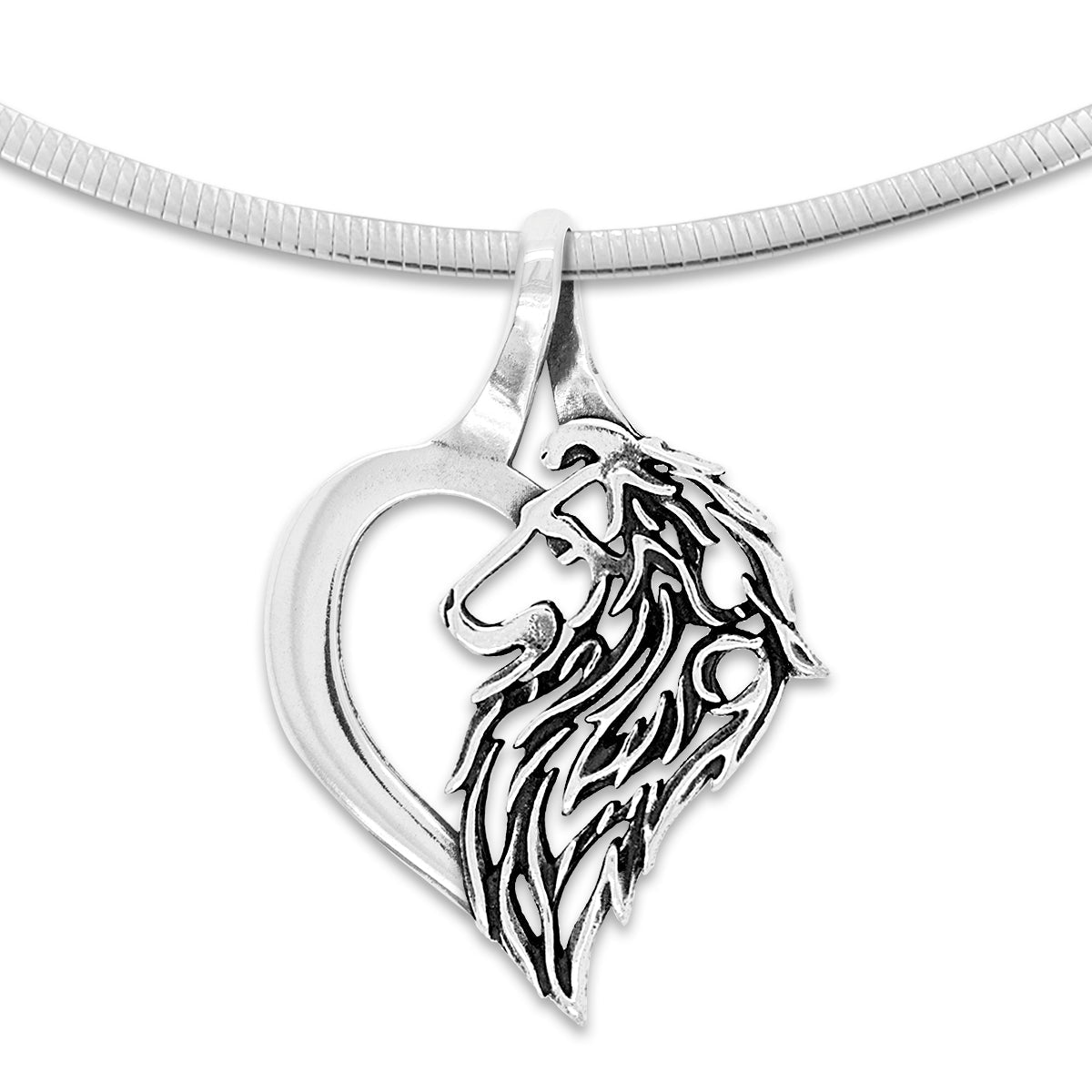 Shetland Sheepdog Heart Necklace