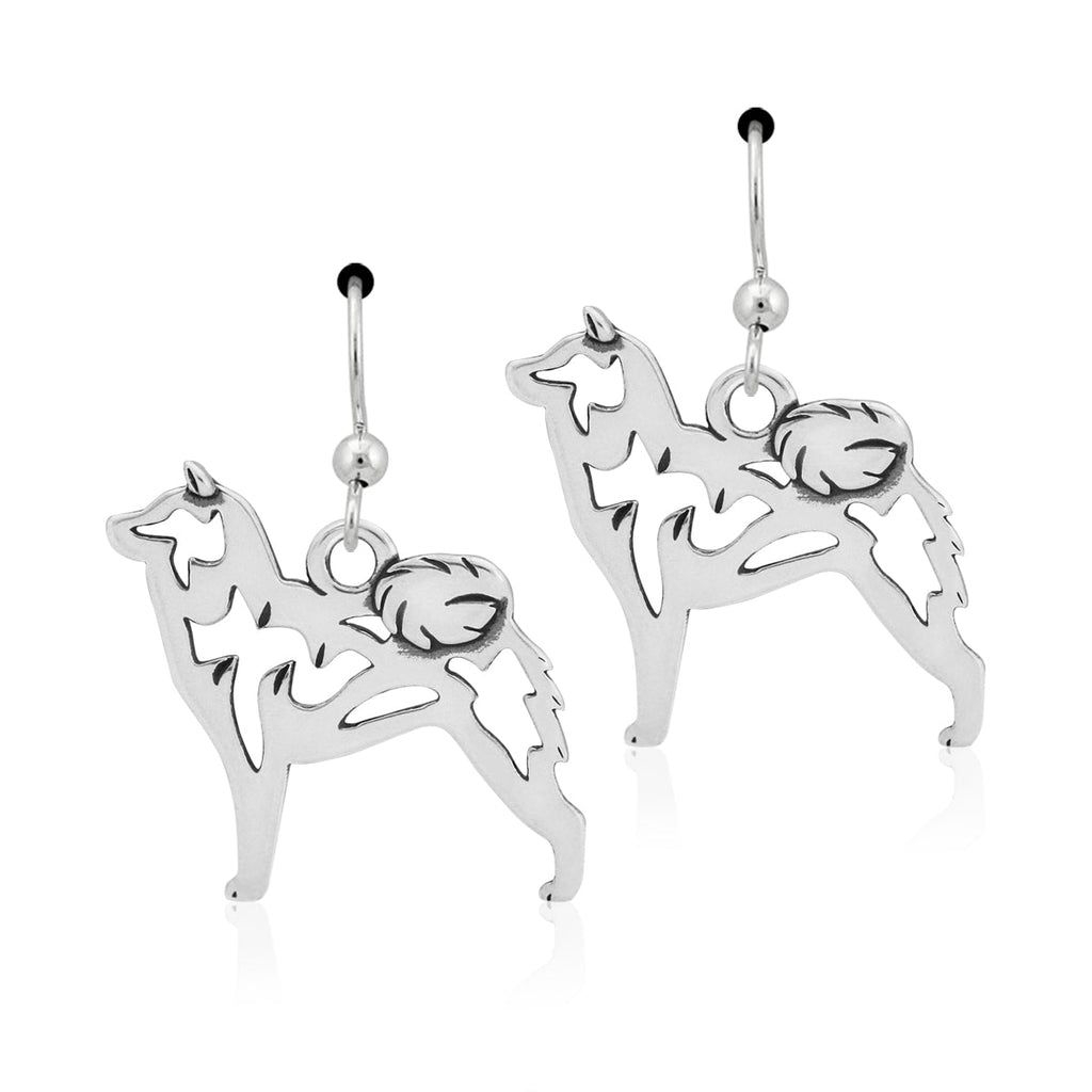 Sterling Silver Shiba Inu Earrings