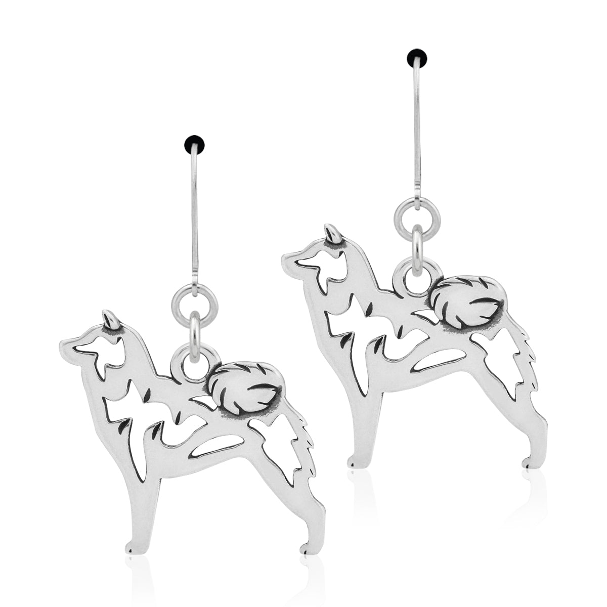 Sterling Silver Shiba Inu Earrings
