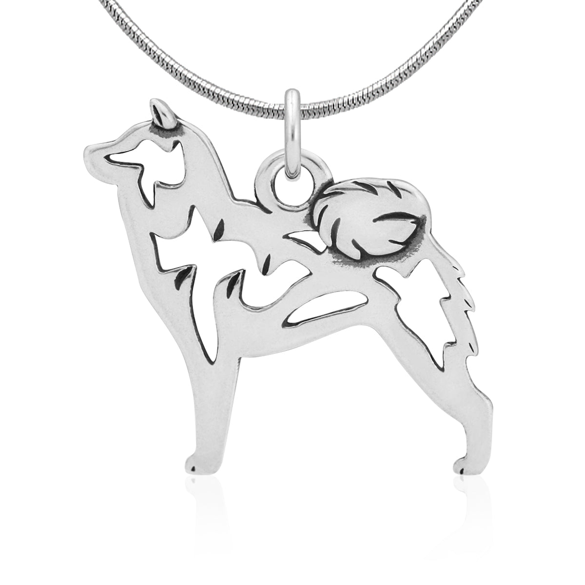 Sterling Silver Shiba Inu Necklace Jewelry