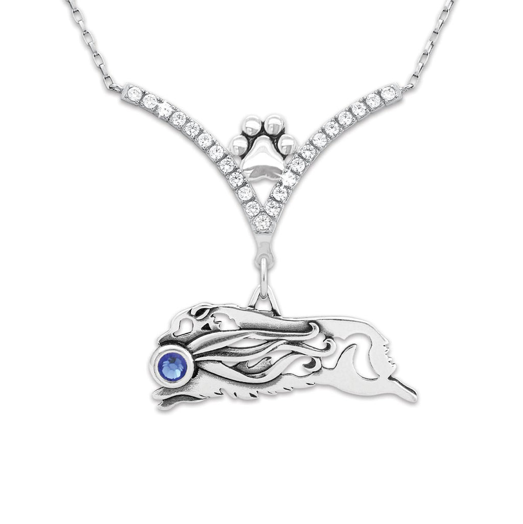 VIP CZ Australian Shepherd Necklace