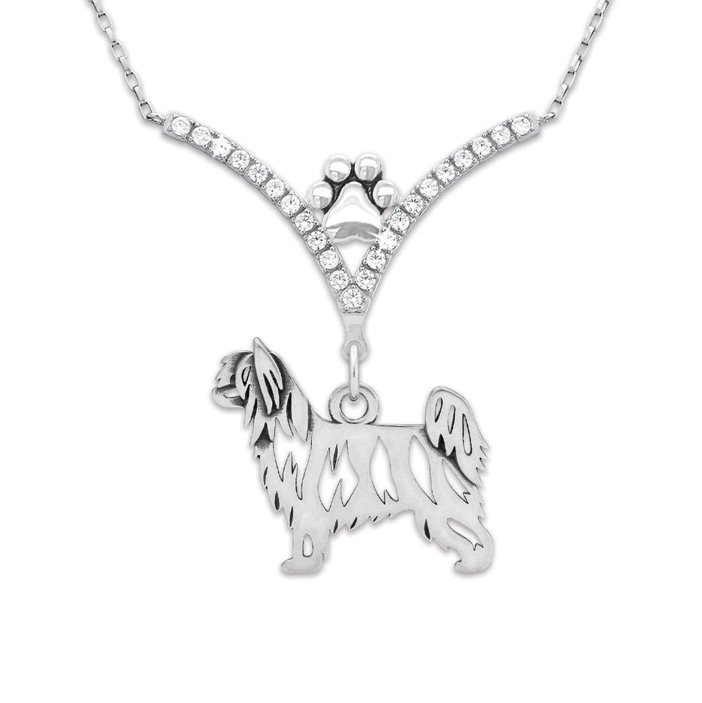 VIP CZ Chinese Crested Necklace